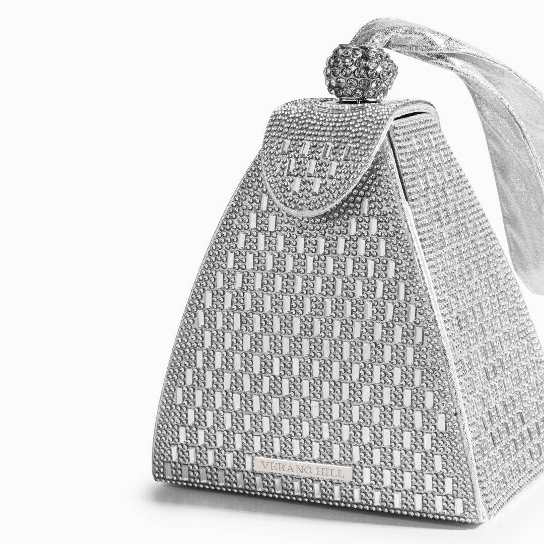 Crystal Pyramid Handbag – Glamorous Luxe Clutch