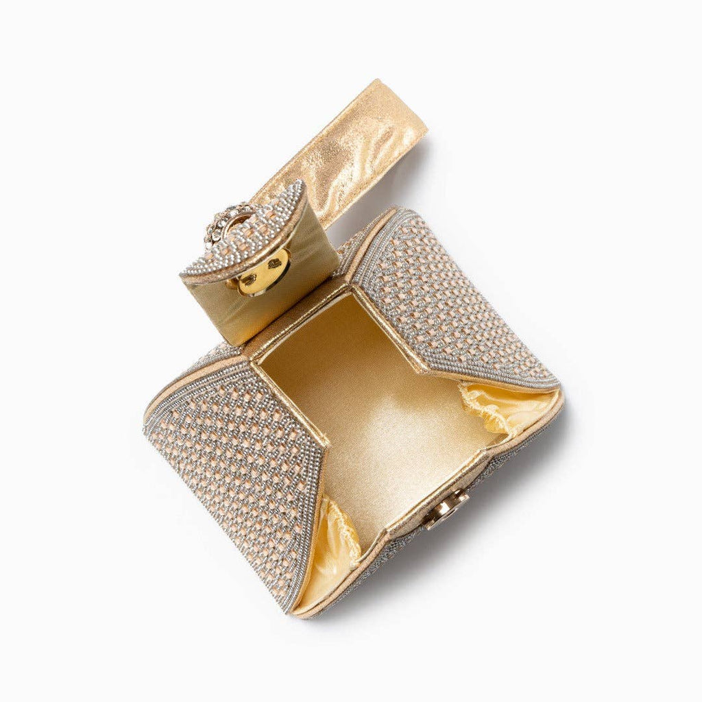 Crystal Pyramid Handbag – Glamorous Luxe Clutch