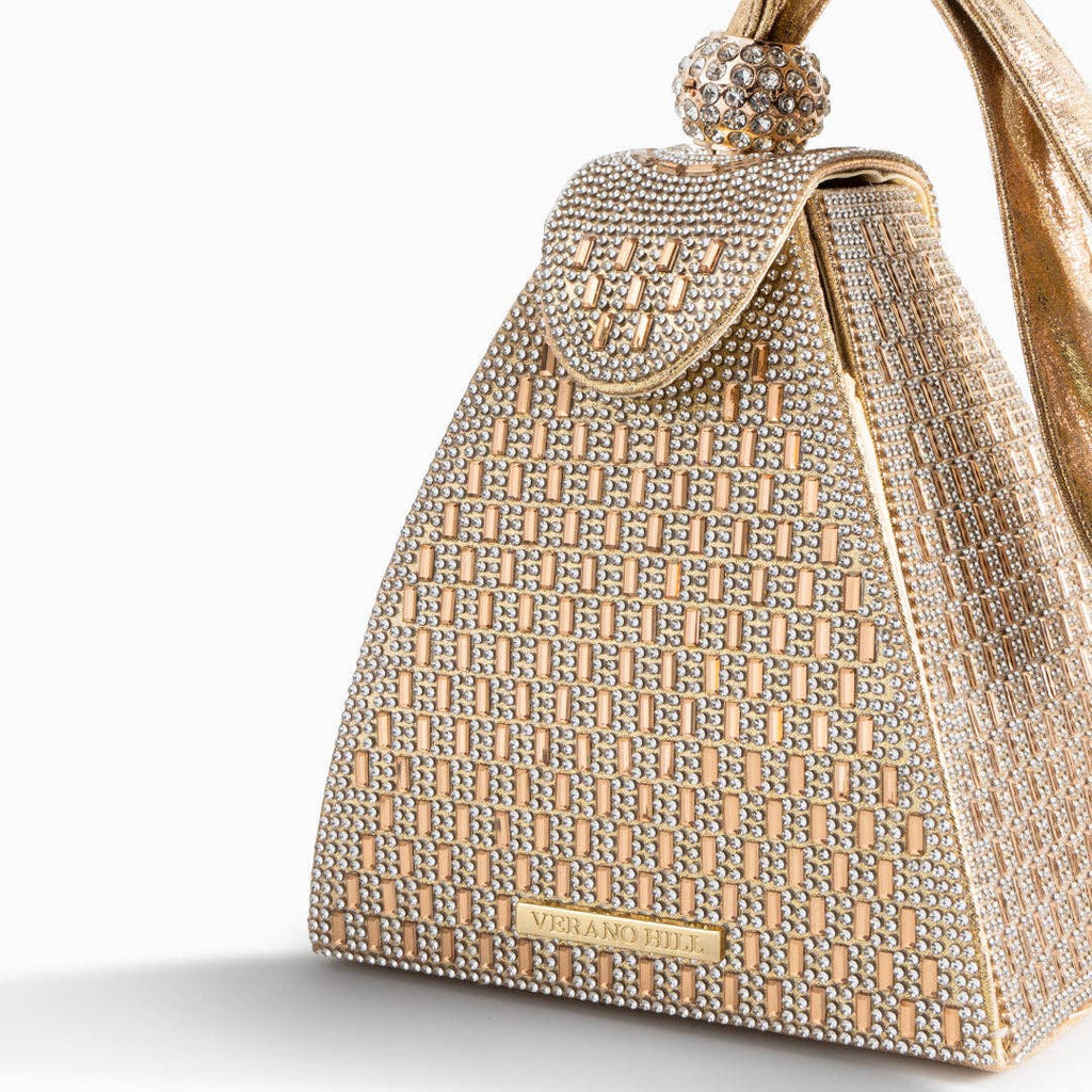Crystal Pyramid Handbag – Glamorous Luxe Clutch