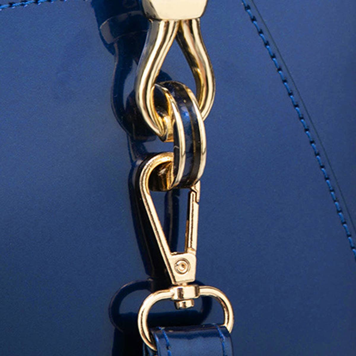 Ivory Glossy Braided-Handle Tote Bag