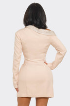 Rhinestone Trim Blazer Dress – Luxe Statement Fit