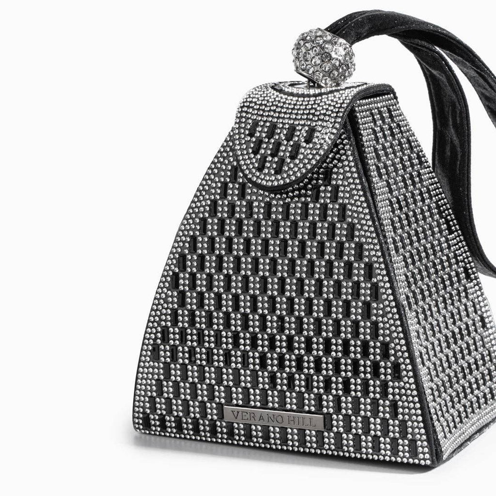 Crystal Pyramid Handbag – Glamorous Luxe Clutch