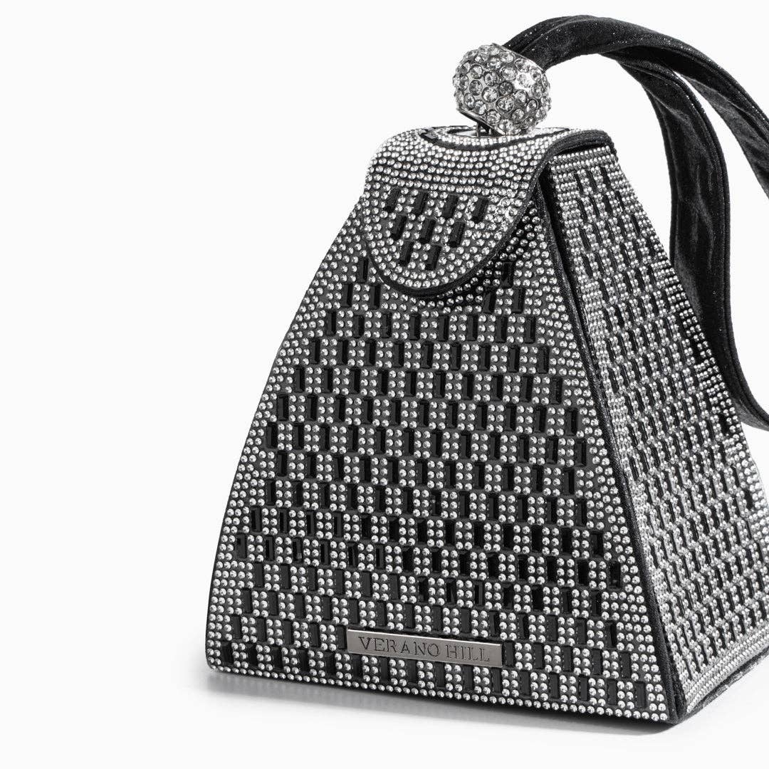 Crystal Pyramid Handbag – Glamorous Luxe Clutch