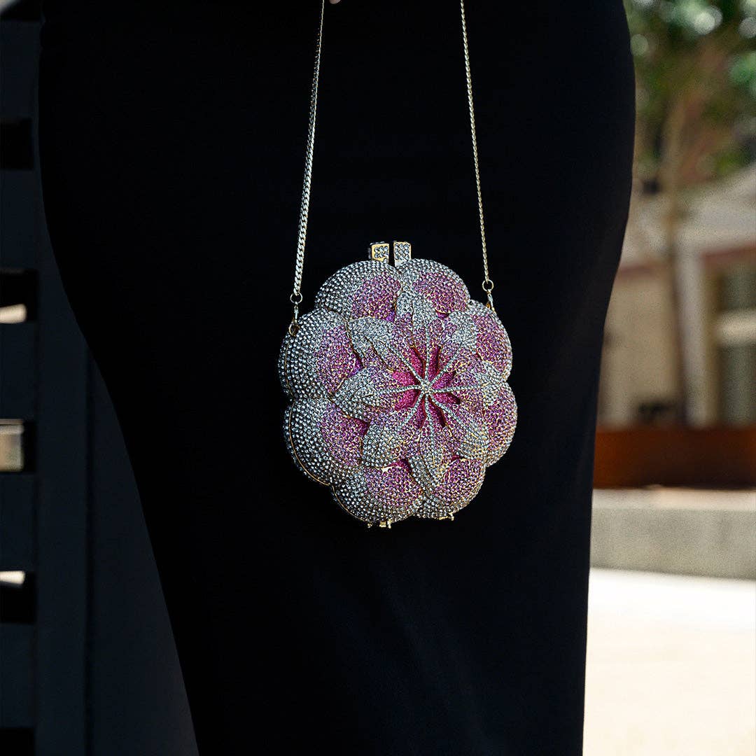 Jeline Floral Clutch – Statement Luxe Evening Piece
