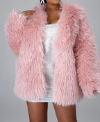 Vegan Fur Muave Jacket