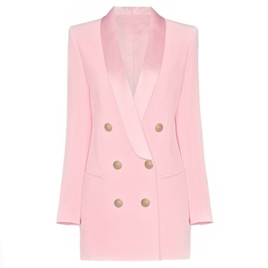 Stain Collar Blazer Dress