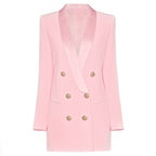 Stain Collar Blazer Dress