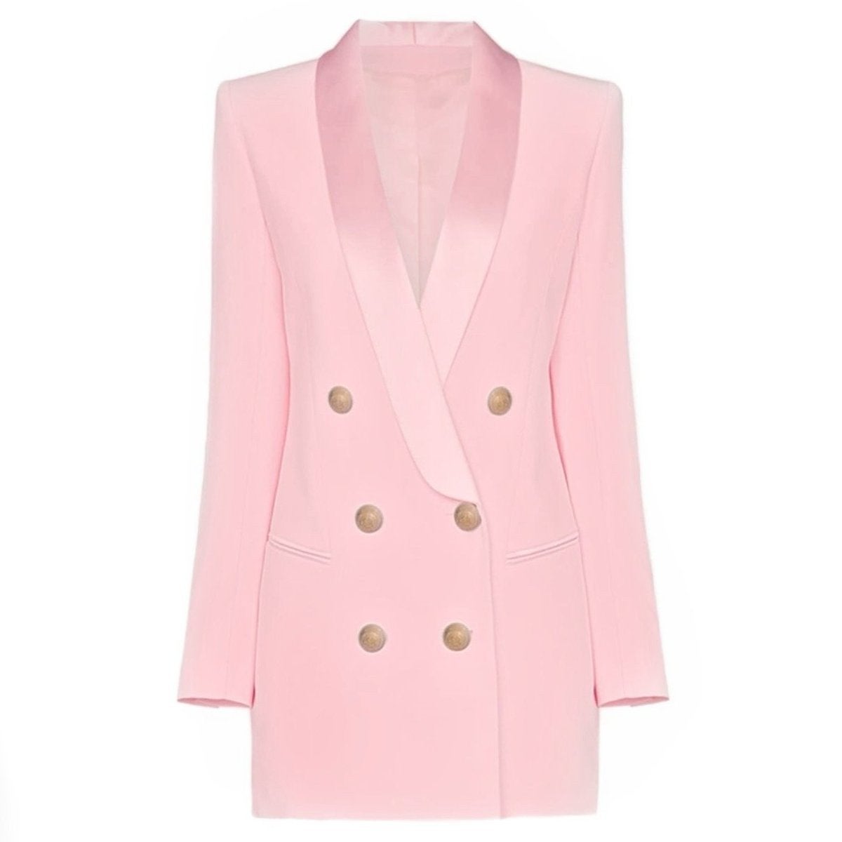 Stain Collar Blazer Dress