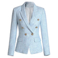 Tweed Sky Blue Gold Buttons Blazer
$189.83