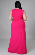 Pink Maxi Dress Plus Size