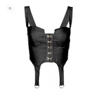 Crystal Ice Bustier Black Crop Top