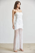 White Dream Fringe Dress
Luxe Lace Tassel Gown