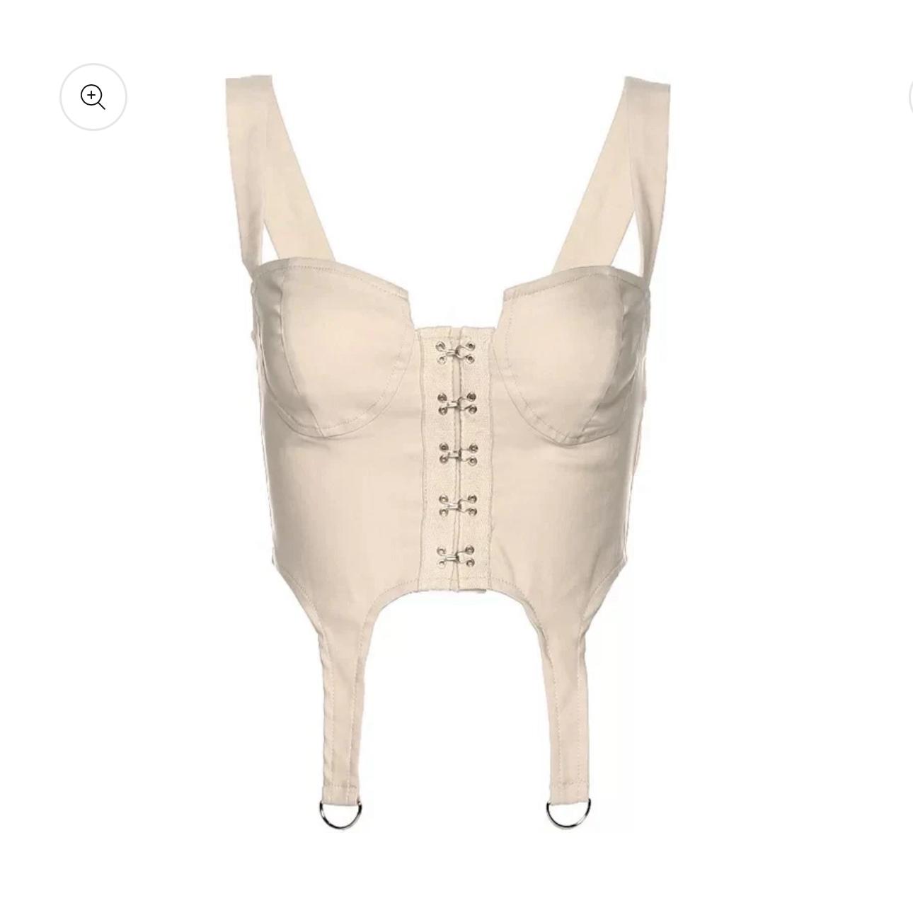 Crystal Ice Bustier Black Crop Top