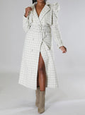 Puff Tweed MidiDress Coat
