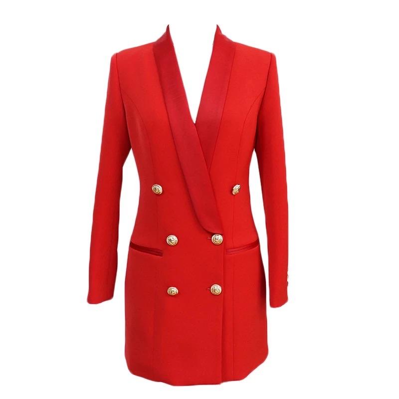 Stain Collar Blazer Dress