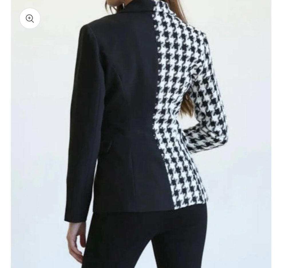 Houndstooth Tweed Blazer