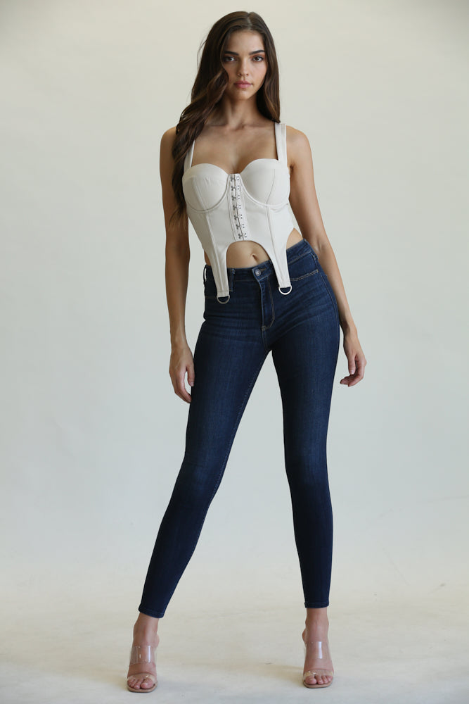 Noir Sculpt Corset Top