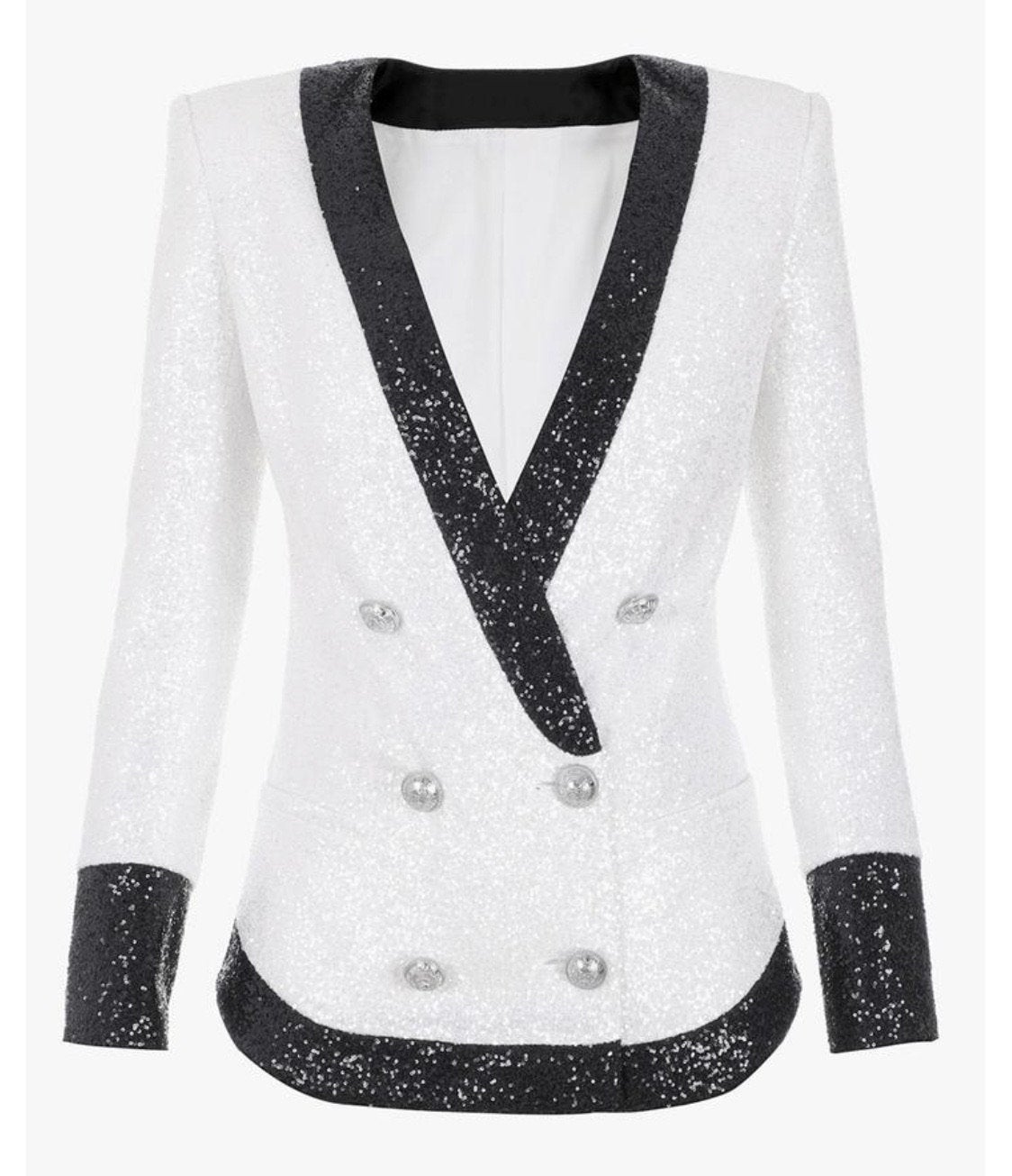 Sequined Black & White Blazerr