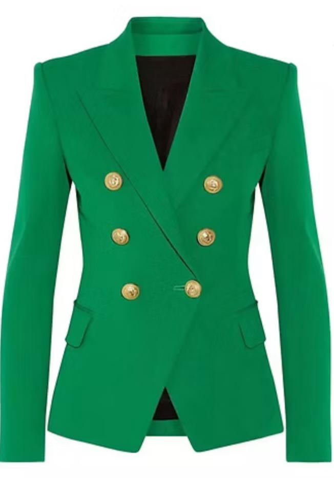 Massavelt Empress Blazer Coat – Emerald Green