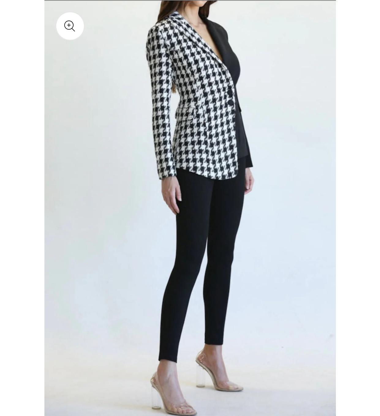 Houndstooth Tweed Blazer