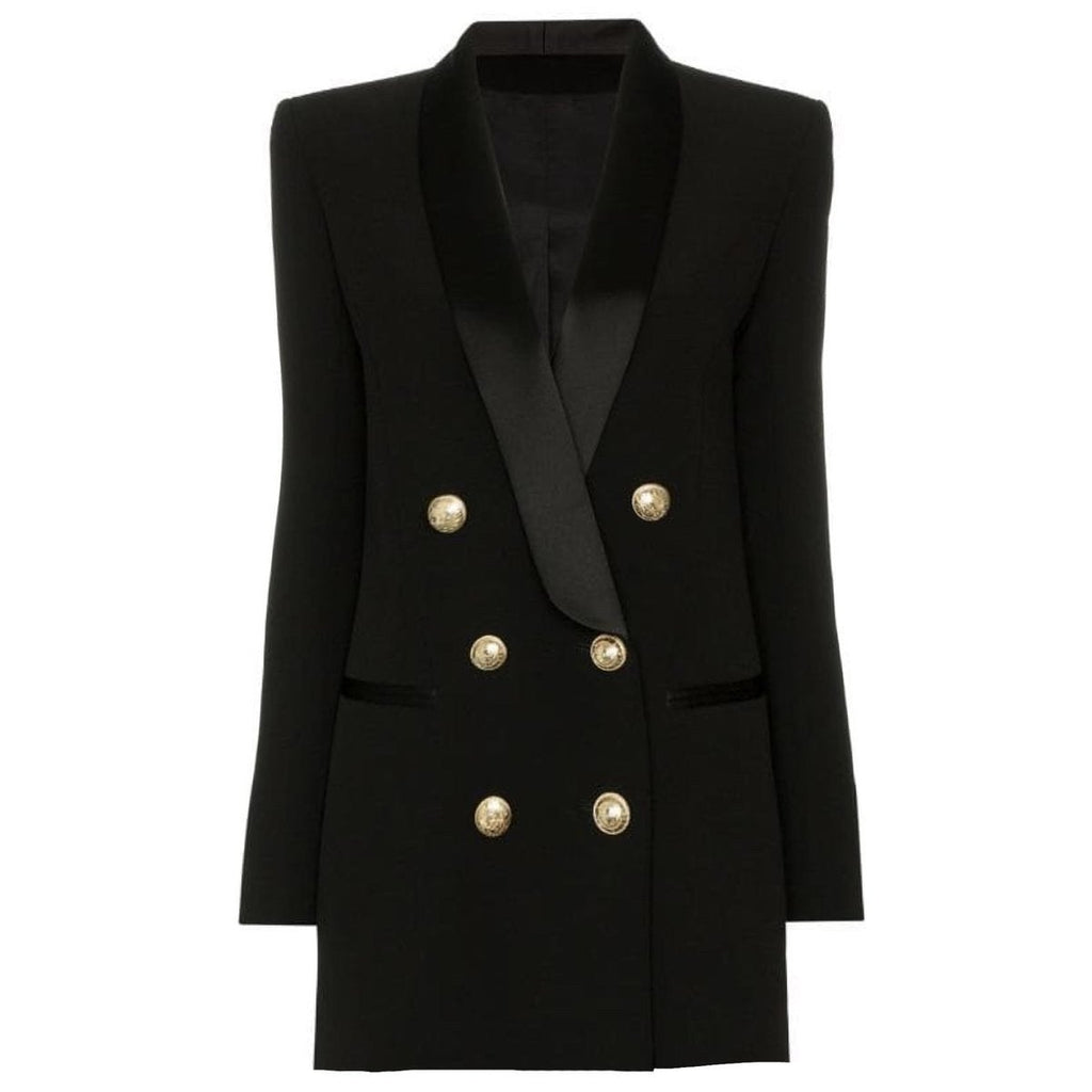 Stain Collar Blazer Dress