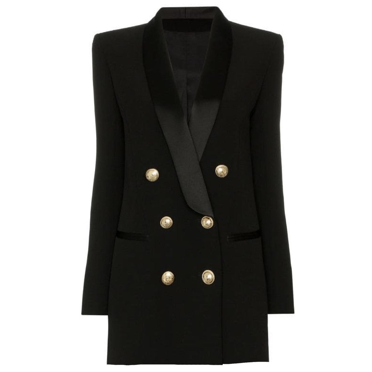 Stain Collar Blazer Dress