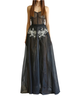 Black Crystal Detail Dress & Crop Blazer